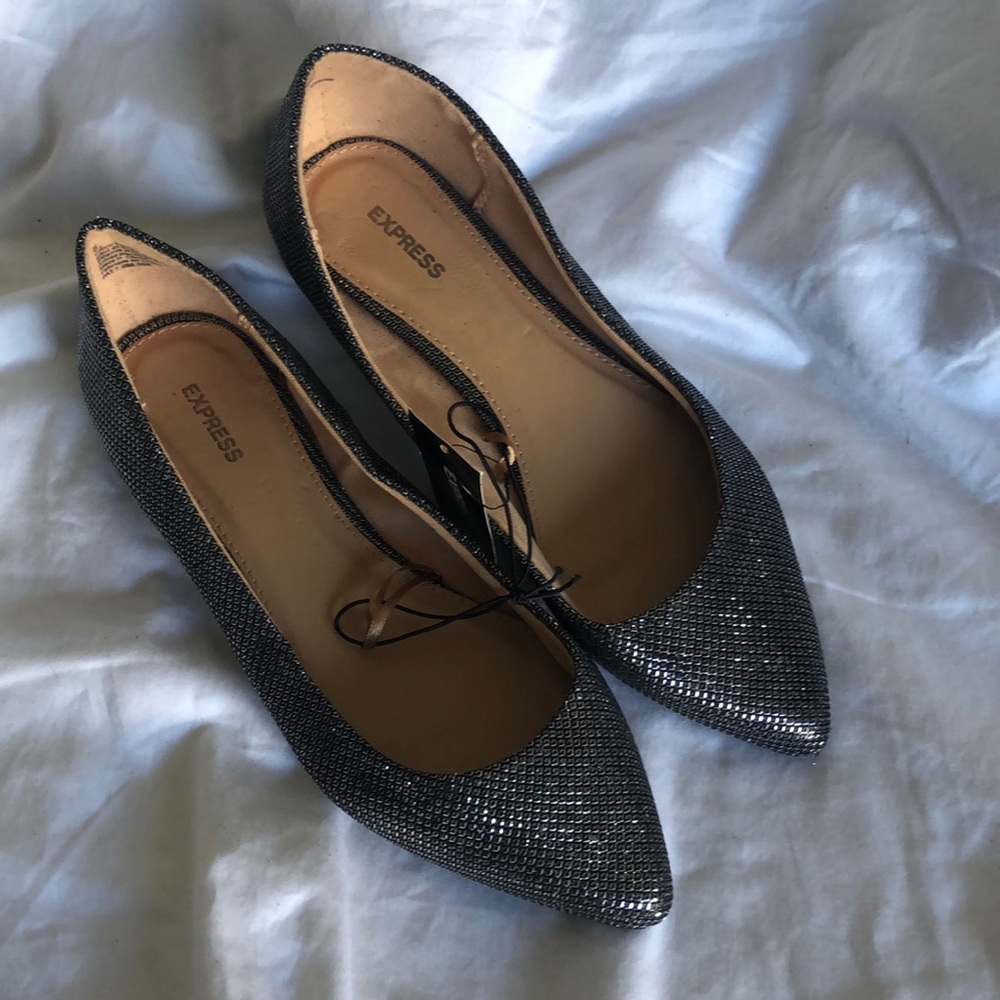 Express Metallic Pointy Flats